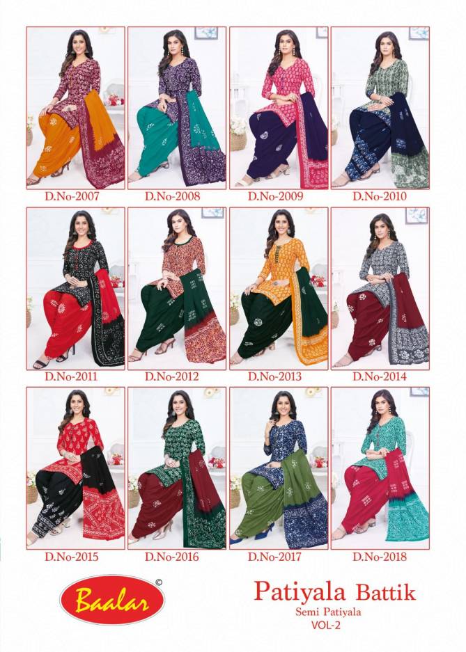 Patiyala Battik Vol 2 By Baalar Cotton Dress Material
